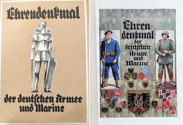 Ehrendenkmal der deutschen Armee und Marine 1871 - 1918. Prunkausgabe mit roter Originalschatulle