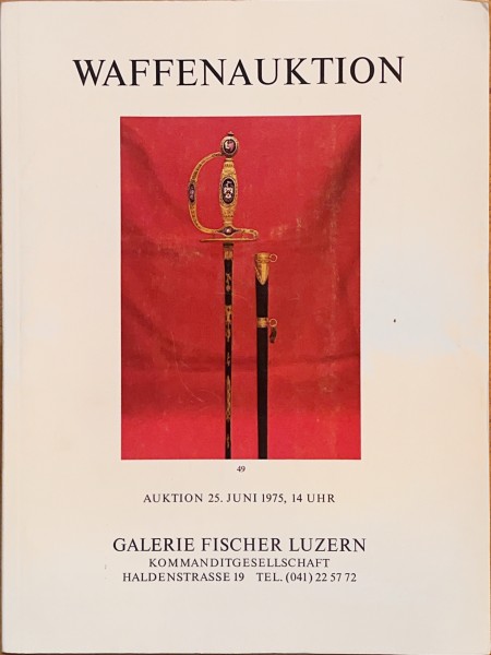Waffenauktion Galerie Fischer, Auktion 25. Juni 1975
