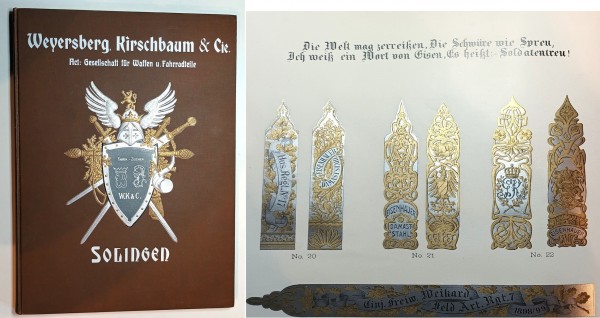Weyersberg, Kirschbaum & Cie. Solingen. Der ORIGINAL-Katalog von 1903