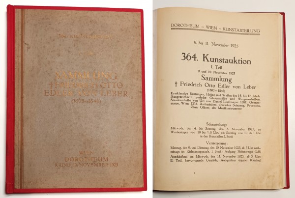 Sammlung Friedrich Otto Edler von Leber - Katalog Auktion Dorotheum Wien 1925