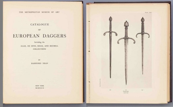 Catalogue of European Daggers 1300-1800 - Bashford Dean