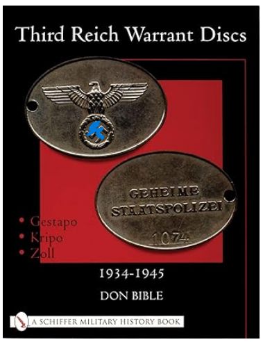 Third Reich Warrant Disc 1934 bis 1945.