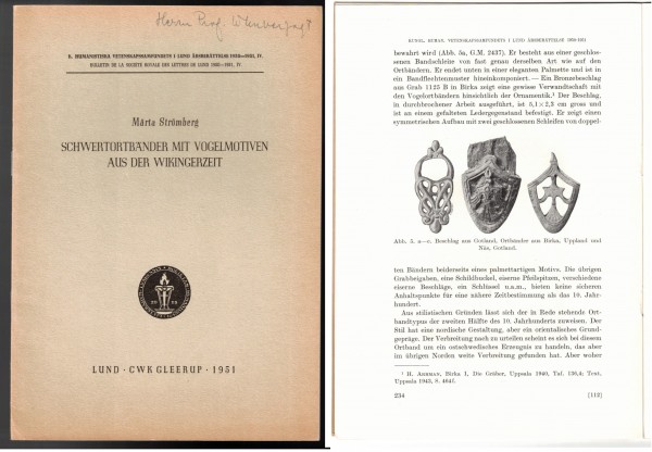 Schwertortbänder mit Vogelmotiven aus der Wikingerzeit