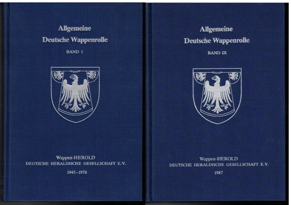 Allgemeine Deutsche Wappenrolle. Wappen-Herold Band 1 - 10 komplett 1945 - 1988