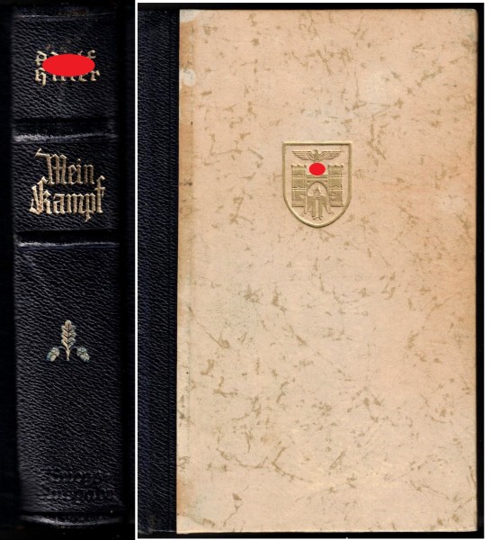 Mein Kampf - Adolf Hitler. Ausgabe mit Wappen der Stadt München