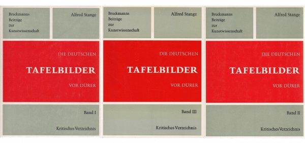 Die Deutschen Tafelbilder vor Dürer. Band 1-2-3. Kritisches Verzeichnis KOMPLETT