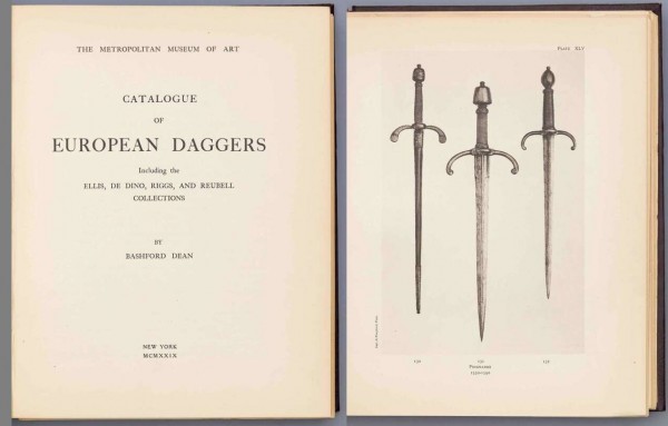 Catalogue of European Daggers 1300-1800 - Bashford Dean