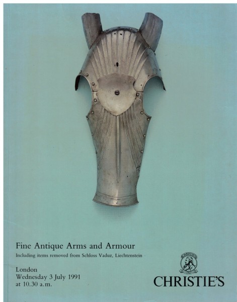 Katalog Arms and Armour Christie's Auction London 1991 - items from Schloss Vaduz Liechtenstein