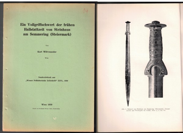 Ein Vollgriffschwert der frühen Hallstattzeit von Steinhaus am Semmering