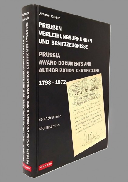 Preußen Verleihungsurkunden und Besitzzeugnisse 1793-1972 Prussia award documents and authorization