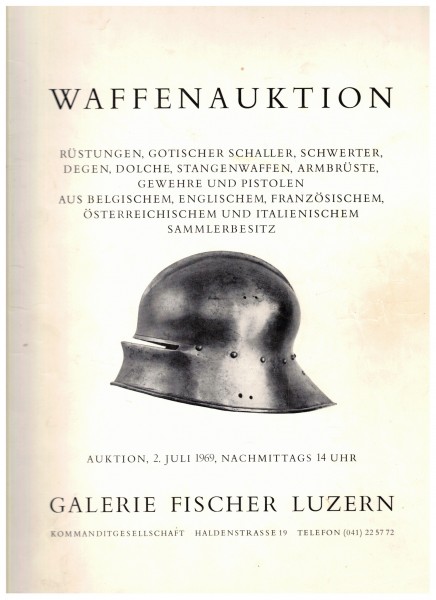 Katalog Waffenauktion Galerie Fischer Luzern 2.7.1969