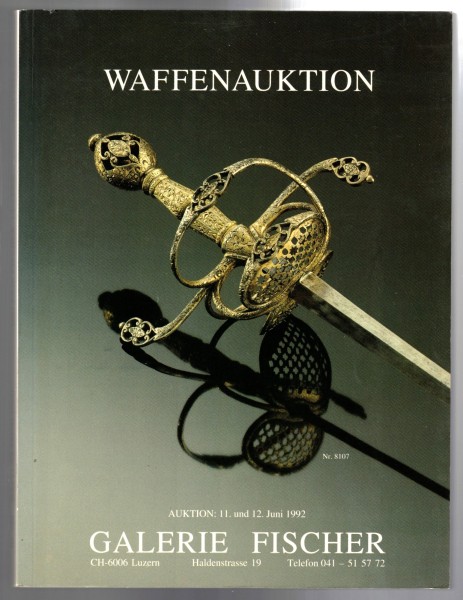 Katalog Waffen Auktion Galerie Fischer Luzern 1992