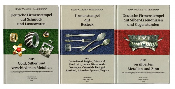 Deutsche Firmenstempel auf Silber-Erzeugnissen - Schmuck - Besteck - alle 3 Bände