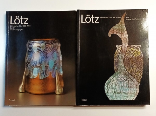 Lötz - Böhmisches Glas der Gegenwart 1880-1940. Band 1-2 Werkmonographie. Katalog der Musterschnitte
