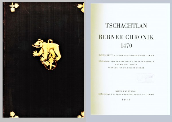 Tschachtlan Berner Chronik 1470 Handschrift A 120 der Zentralbibliothek Zürich.