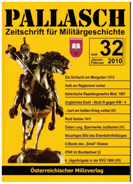 Pallasch Zeitschrift für Militärgeschichte Heft 32 2010