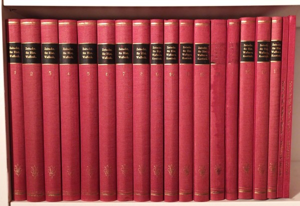 Zeitschrift für Historische Waffenkunde. Komplett in 17 Bänden 1899 - 1944