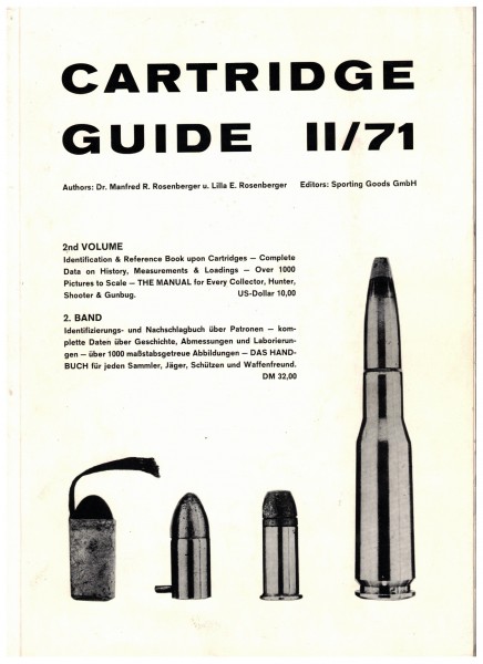 Cartridge Guide II/71 Identifizierungs- und Nachschlagebuch über Patronen