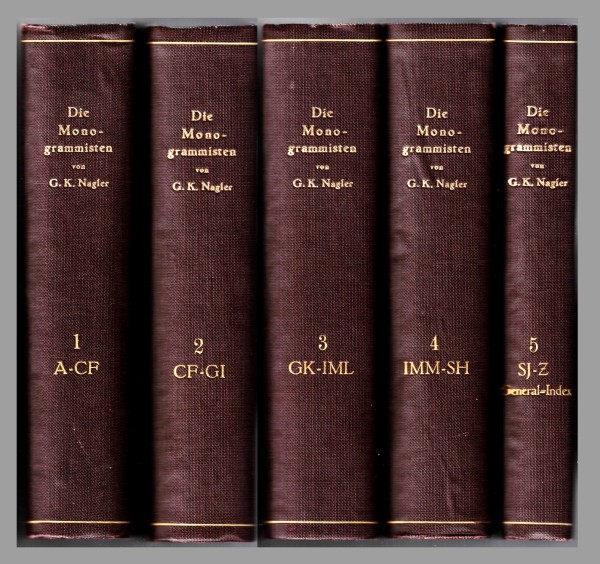 Die Monogrammisten und diejenigen bekannten und unbekannten Künstler aller Schulen. Band 1-5 1919