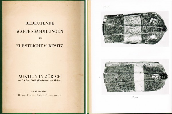 Bedeutende Waffensammlungen aus fürstlichem Besitz. Auktion Galerie Fischer Luzern 1933