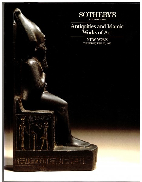 Katalog Auktion Sotheby's Antiquities and Islamic Works of Art Auction 1992
