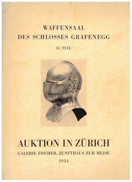 Auktionskatalog Galerie Fischer Luzern 1934, Waffensaal des Schlosses Grafenegg, II.Teil
