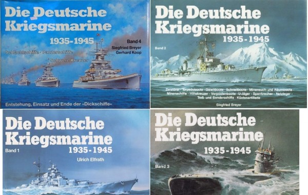 Die Deutsche Kriegsmarine 1935-1945 - Band 1-2-3-4 vier Bände