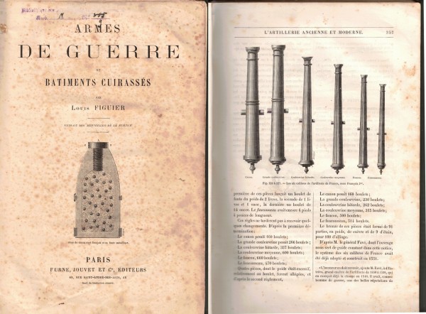 Armes de guerre et batiments cuirassés - extrait des merveilles de la science