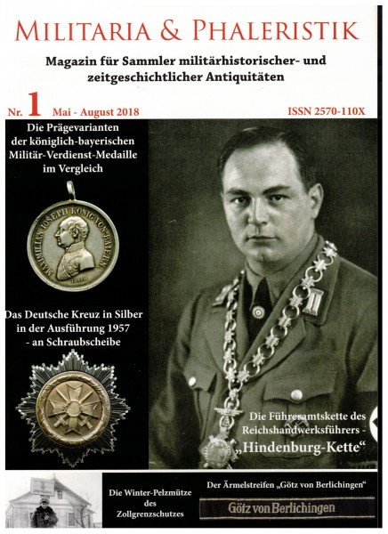 Militaria & Phaleristik. Magazin Nr. 1 von 2018. Für Sammler militärhistorischer Antiquitäten