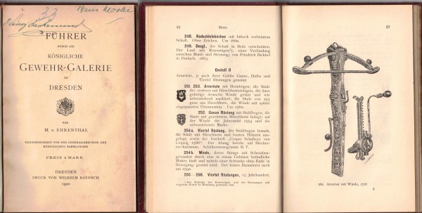 Führer durch die Königliche Gewehr-Galerie zu Dresden - Originalausgabe von 1900