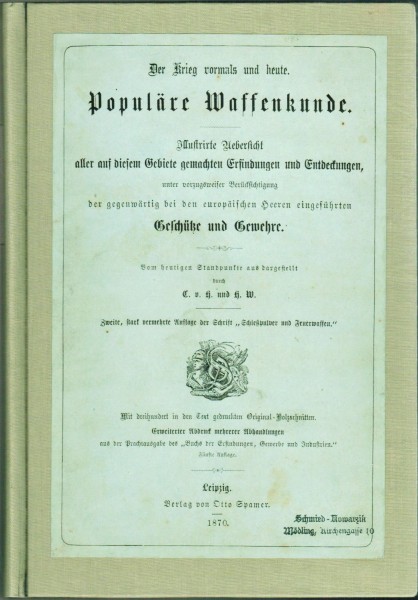Populäre Waffenkunde. Geschütze und Gewehre 1870.