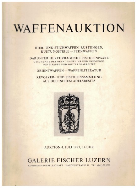 Waffenauktion Katalog Galerie Fischer Luzern Auktion 4. Juli 1973