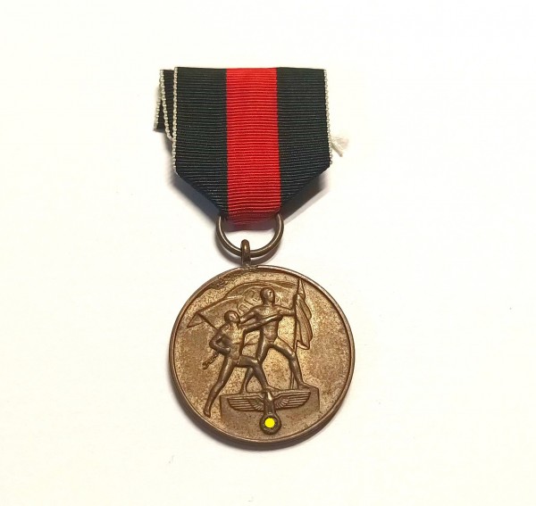 Drittes Reich Anschlussmedaille 1.Oktober 1938 am Band