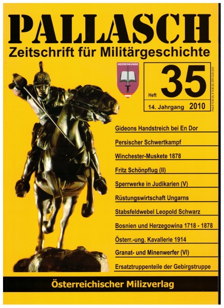 Pallasch Zeitschrift für Militärgeschichte Heft Ausgabe 35 2010