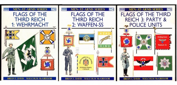 Flags of the Third Reich. 1-2-3 Wehrmacht Waffen-SS Party & Police