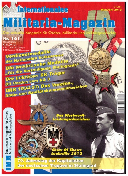 Internationales Militaria Magazin Ausgabe 161 Mai/Juni 2013