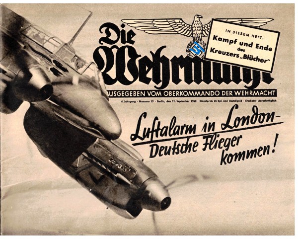 Die Wehrmacht. Zeitschrift 4.Jahrgang Nr. 19 1940