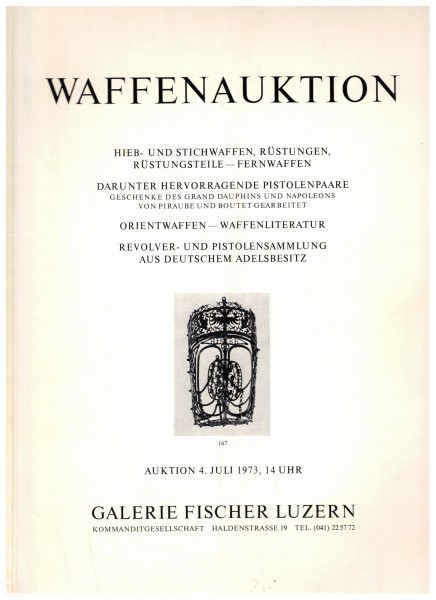 Katalog Waffenauktion Galerie Fischer Luzern 4.7.1973