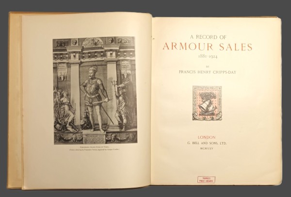 A Record of Armour Sales, 1881-1924 - Francis Henry Chripps-Day